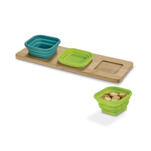 Base de mesa com 3 potes